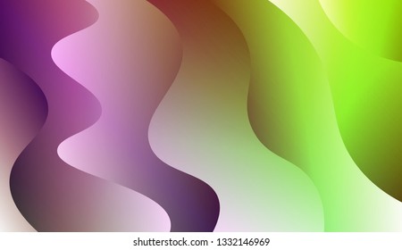 Modern cover template geometric background. Wave shapes and warm colors. Vector illustration. Gradient.