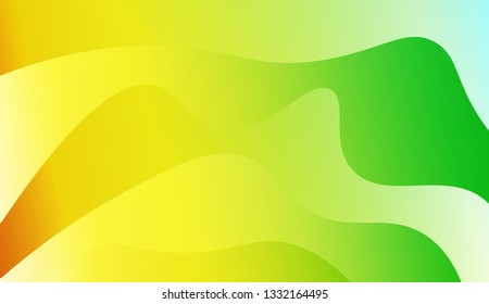 Modern cover template geometric background. Wave shapes and warm colors. Vector illustration. Gradient.
