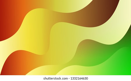 Modern cover template geometric background. Wave shapes and warm colors. Vector illustration. Gradient.