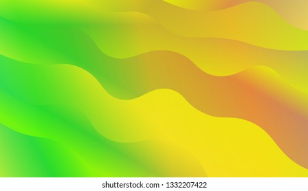 Modern cover template geometric background. Wave shapes and warm colors. Vector illustration. Gradient.