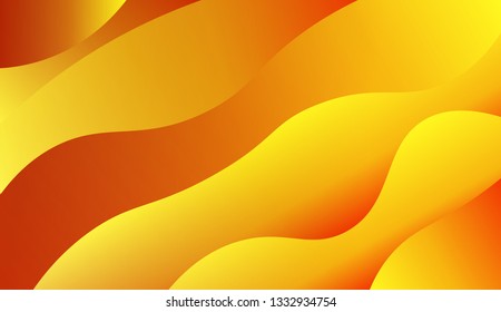 Modern cover template geometric background. Wave shapes and warm colors. Vector illustration. Gradient.