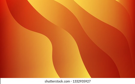 Modern cover template geometric background. Wave shapes and warm colors. Vector illustration. Gradient.
