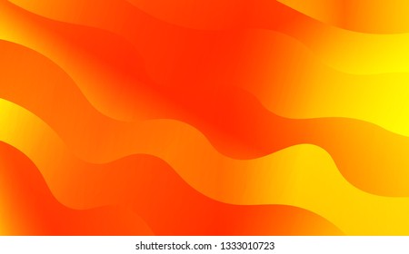 Modern cover template geometric background. Wave shapes and warm colors. Vector illustration. Gradient.