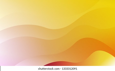 Modern cover template geometric background. Wave shapes and warm colors. Vector illustration. Gradient.