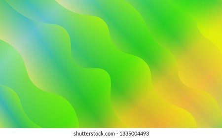 Modern cover template geometric background. Wave shapes and warm colors. Vector illustration. Gradient.