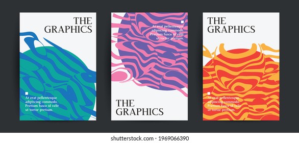 Modern cover template set. Avant garde design. Vector illustration.