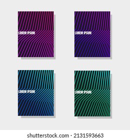 Modern Cover Template With Two Tone Gradient Halftone