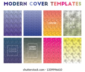 Modern Cover Templates. Alive geometric patterns, wonderful vector illustration.