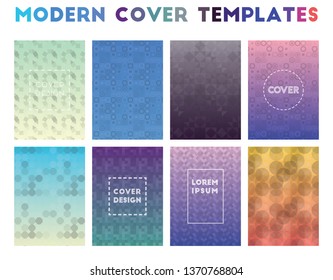 Modern Cover Templates. Alive geometric patterns, stylish vector illustration.