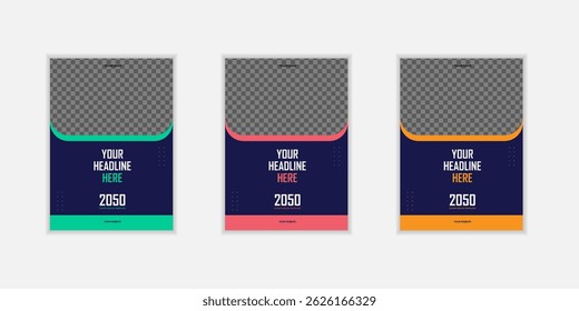 Coleção de modelos de capa moderna. Projetos ideais para mídias sociais, capas, banners, folhetos.