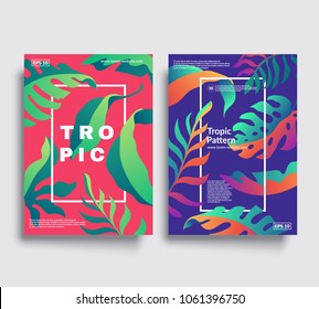 Modern cover templates.Tropic patterns with bright color gradients. Eps10 vector. Modern cover templates.Tropic patterns with bright color gradients. Eps10 vector.