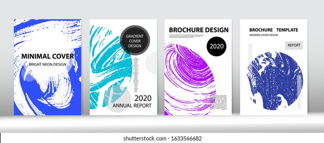 Modern Cover Vector Design. Fluid Foam Wallpaper. Minimal Cover Set. Distressed Hand Painted Business Banner. Liquid Soap Texture. Soap Textured Corporate Identity Set. Cool Simple Magazine Design.