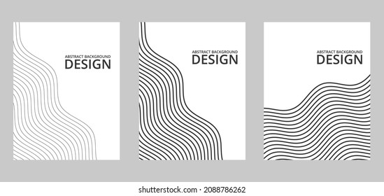 Modern cover wave design set