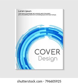 Modern covers. Brochure/ Leaflet, Flyer, Cover template, Banners, Posters. Blue Circle Technology background or Abstract background. EPS 10 Vector