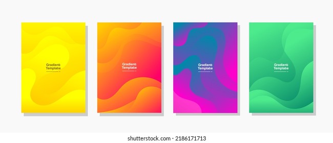 Diseño de plantillas de degradado de cubiertas modernas