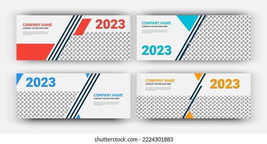 Modern covers or horizontal posters in modern minimal style for corporate identity, promo, branding, social media advertising banner. Modern layout design template.