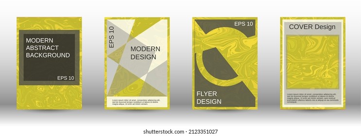 Modern covers. A set of modern covers. Abstract marble pattern.