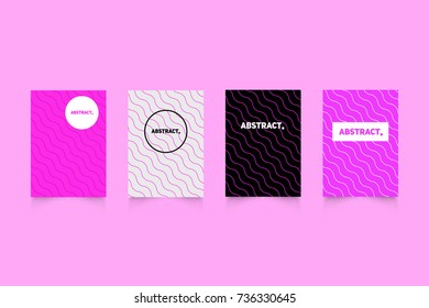 Modern covers set. Abstract shapes composition. Futuristic minimal design.