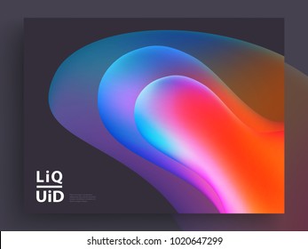Modern Covers Template Design. Fluid colors. Trendy Holographic Gradient shapes for Presentation, Magazines, Flyers, Annual Reports, Posters and Business Cards. Vector EPS 10