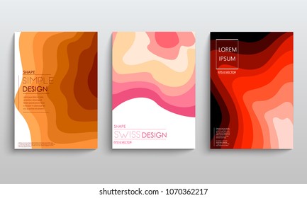 Modern Covers Template Design. Fluid colors. Set of Trendy Holographic Gradient shapes. Vector EPS 10