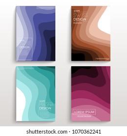 Modern Covers Template Design. Fluid colors. Set of Trendy Holographic Gradient shapes. Vector EPS 10