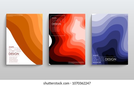 Modern Covers Template Design. Fluid colors. Set of Trendy Holographic Gradient shapes. Vector EPS 10