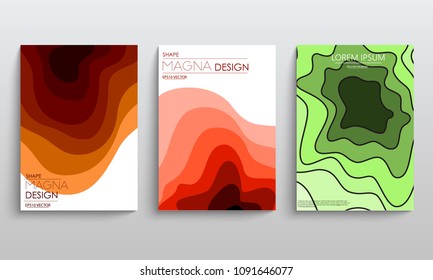 Modern Covers Template Design. Fluid colors. Set of Trendy Holographic Gradient shapes. Vector EPS 10