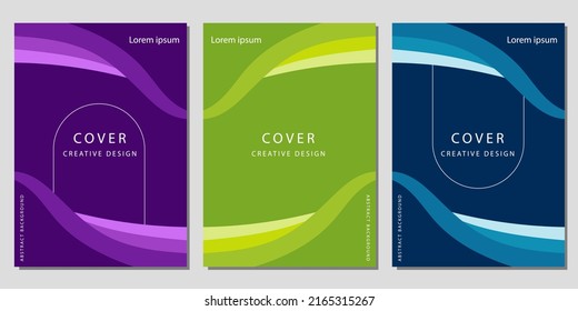 Modern Covers Template Design. Purple, Green, Blue colors. Set of Trendy Abstract Colorfull shapes for Presentation, Magazines, Flyers, Annual Reports, Posters and Business Cards.