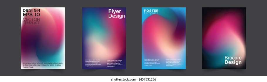 Modern Covers Template Design. Set of Trendy Abstract Gradient shapes for Presentation, Magazines, Flyers, Annual Reports, Posters and Business Cards