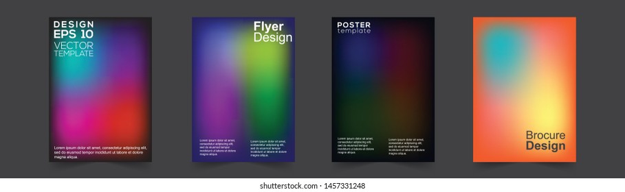 Modern Covers Template Design. Set of Trendy Abstract Gradient shapes for Presentation, Magazines, Flyers, Annual Reports, Posters and Business Cards