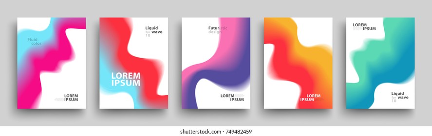 Modern Covers Template Design. Set of Trendy Abstract Gradient shapes for Presentation, Magazines, Flyers, Annual Reports, Posters and Business Cards. Vector EPS 10