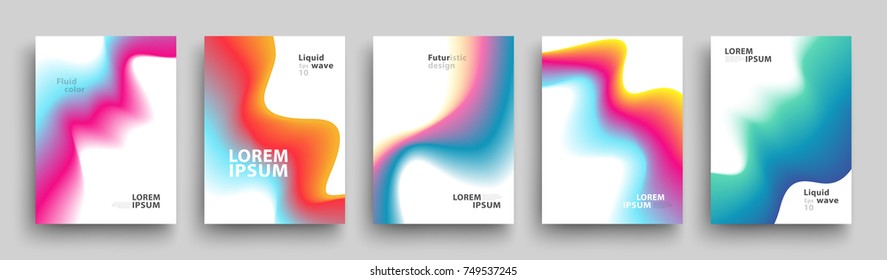 Modern Covers Template Design. Set of Trendy Abstract Gradient shapes for Presentation, Magazines, Flyers, Annual Reports, Posters and Business Cards. Vector EPS 10