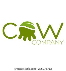 Modern cow logo