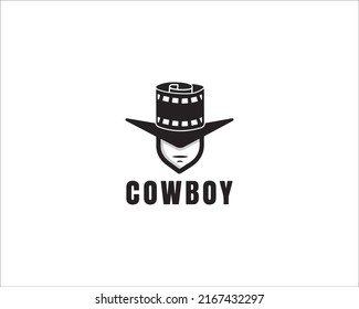 Modern Cowboy Logo Design Template