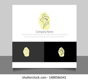 Modern cowboy logo vector ilustration template with flat style. Creative logo design in eps 10.