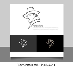 Modern cowboy logo vector ilustration template with flat style. Creative logo design in eps 10.