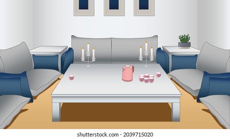 Modern Cozy Home Interior Background