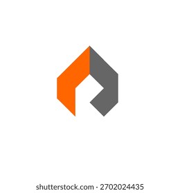Modern CP Initial Logo. Geometric and professional style, suitable for company design.