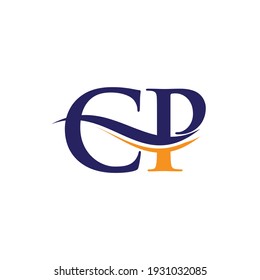Modern CP Logo Design for business and company identity. Creative CP letter with luxury concept