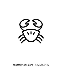 Modern crab icon