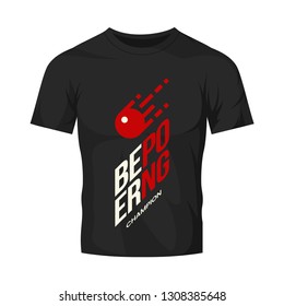 Modern craft beer drink vector logo sign for bar, pub, store, brewhouse or brewery isolated on black t-shirt mock up. Premium quality beer pong logotype illustration. Brewing fest fashion badge design