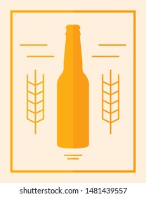 Modern craft beer drink vector logo sign for bar, pub or tavern, isolated on light background. Premium quality hop logotype tee print badge illustration. Fashion brewery fest t-shirt emblem design.zen