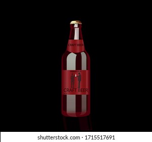 Modernes Logo für Vektorillustration-Bier für Bar, Pub oder Brauerei einzeln auf dunklem Hintergrund. Hochwertige Logo-Abzeichen-Illustration. Brauffest Mode T-Shirt Emblem Design.