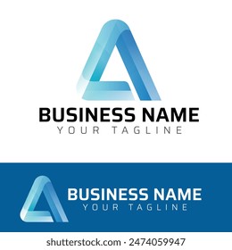 A Modern Creative 3D Abstract Vector premium letter Logo Design