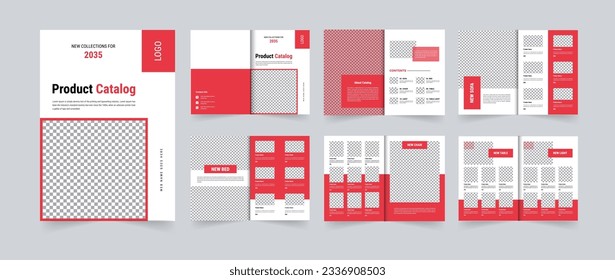 Modern and creative A4 product catalog design template or furniture catalogue layout design