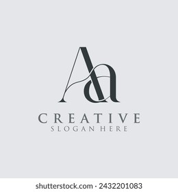 Modern Creative AA Logo Design. icon initial Based Monogram and Letters in Luxury vector.