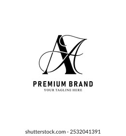 Modern Creative AA Logo Design. icon initial Based Monogram and Letters in Luxury vector