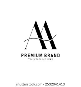 Modern Creative AA Logo Design. icon initial Based Monogram and Letters in Luxury vector