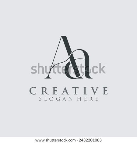 Modern Creative AA Logo Design. icon initial Based Monogram and Letters in Luxury vector.