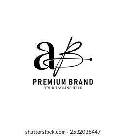 Modern Creative AB Logo Design. icon initial Based Monogram and Letters in Luxury vector